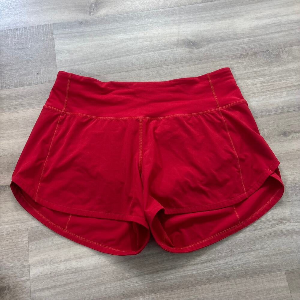 Lululemon Speed Up Short Long 4" Dark Red Women Size 6